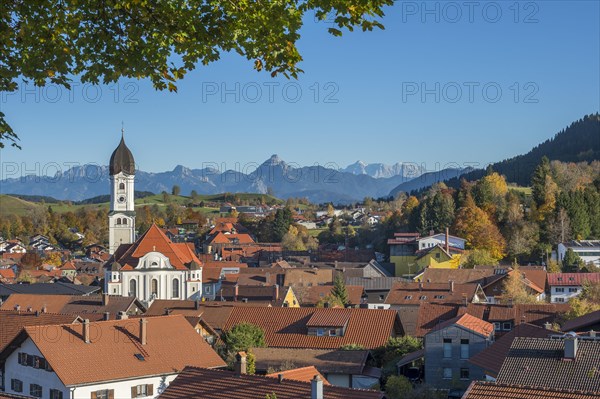 View of Nesselwang with St