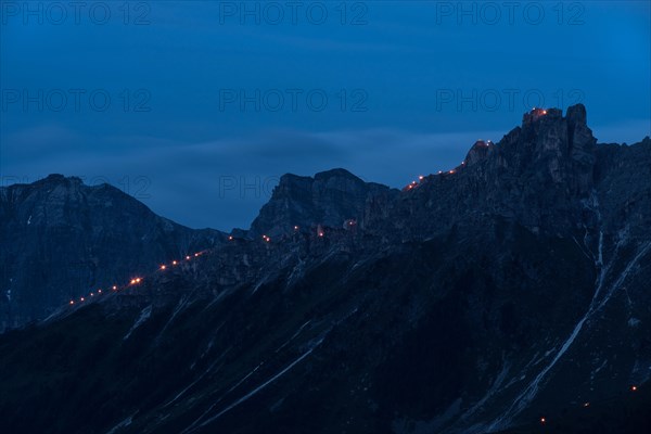 Mountain bonfire in the Stubai Valley