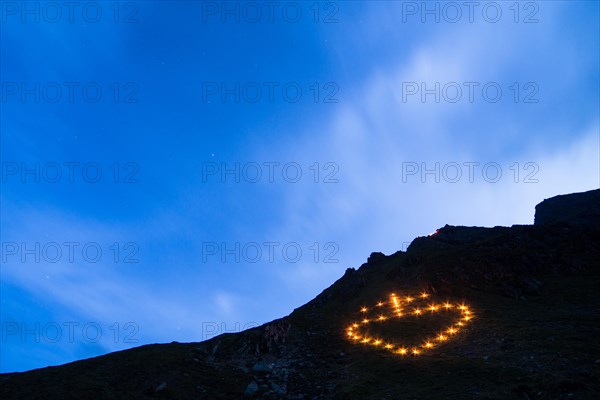 Mountain bonfire in the Stubai Valley