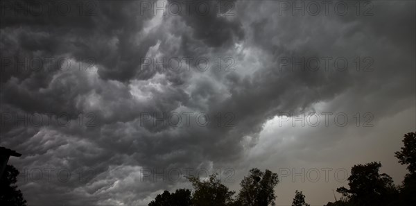 Dramatic cloud formation in front of a storm