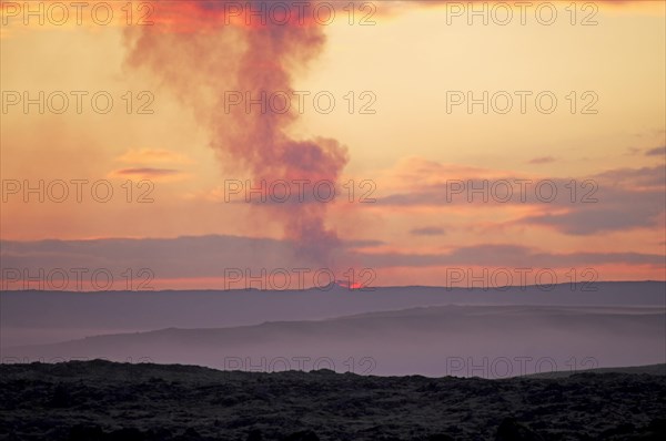 Evening sky glows red