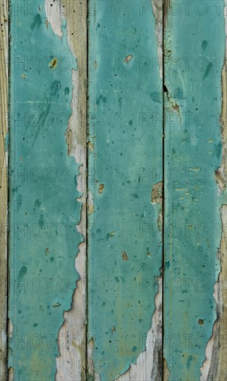 Green wooden pallets