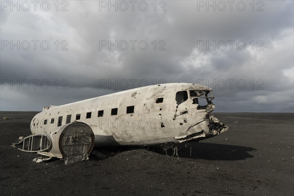 Plane wreckage on the lava beach of Solheimasandur