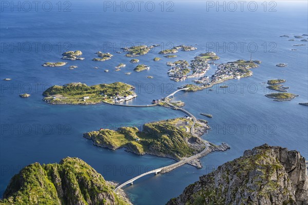 View of fishing village Henningsvaer