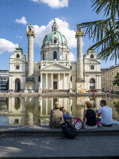 St. Charles Church with fountain