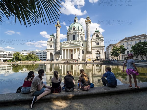 St. Charles Church with fountain