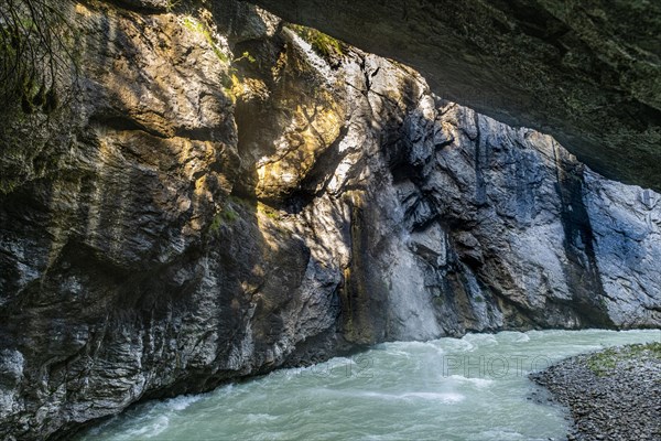 River Aare flowing through the Aare gorge