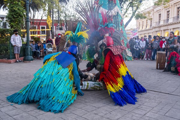 Tzotzil dancers performing for tourists