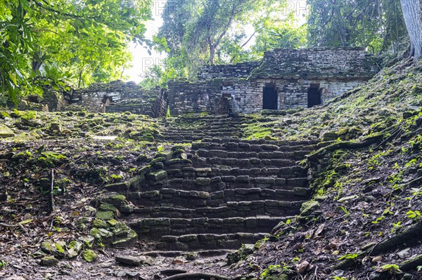 Archeological Maya site Yaxchilan in the jungle of Chiapas