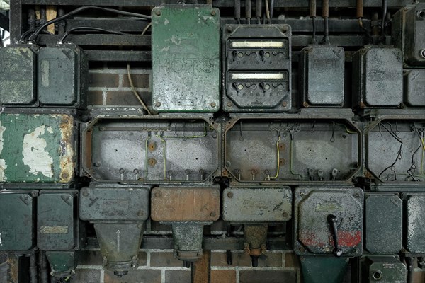 Old switch boxes in the visitor centre of the Zollverein colliery