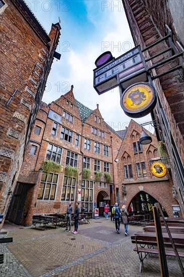 House of the Glockenspiel in Boettcherstrasse in the Old Town of Bremen