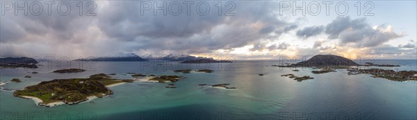 View over the sea to Baltsfjorden and the mountains of Balten
