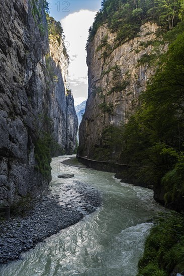 River Aare flowing through the Aare gorge