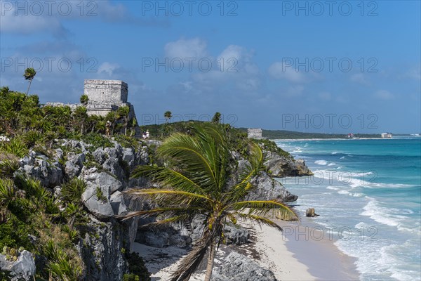 Pre-Columbian Mayan walled city Tulum