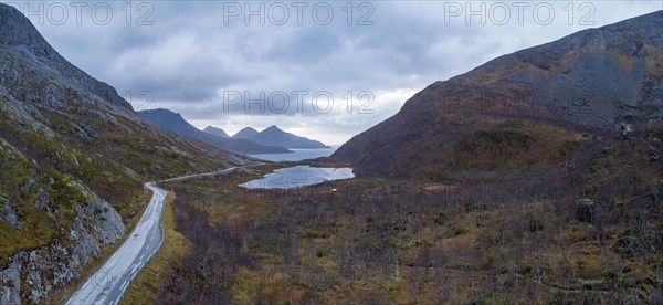 View over Litlevatnet lake to Grotfjord