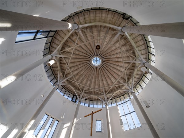 Dome of the ecumenical Gallus Chapel near Leutkirch-Tautenhofen