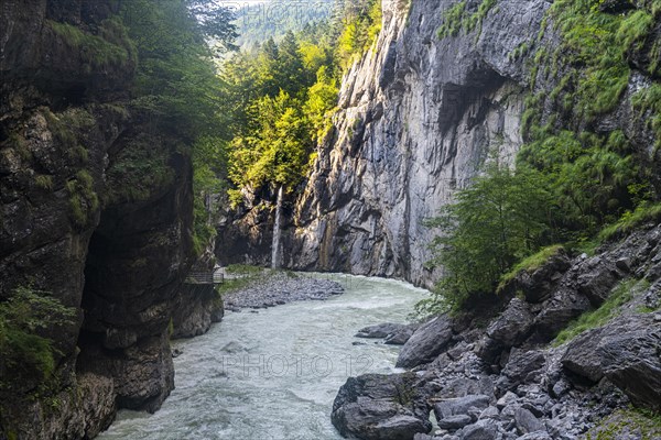 River Aare flowing through the Aare gorge