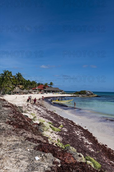 White sand beach in Tulum