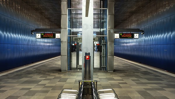 The Ueberseequartier underground station in Hamburg
