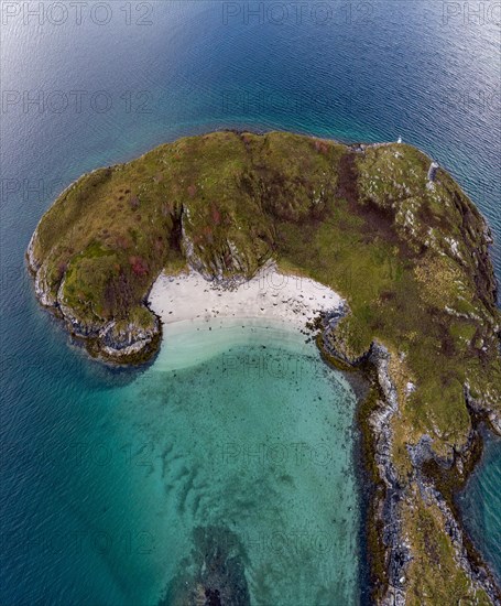 Island with sandy beach