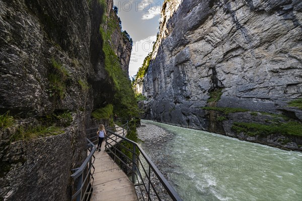 River Aare flowing through the Aare gorge