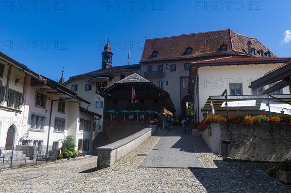 Medieval town in the Gruyere castle