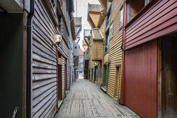 Alley with wooden houses