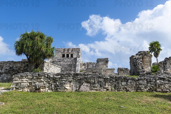 Pre-Columbian Mayan walled city Tulum