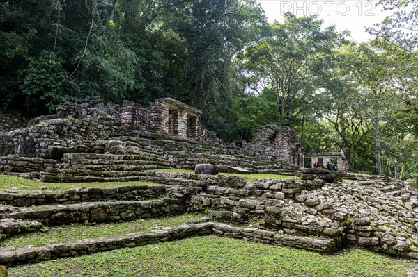 Archeological Maya site Yaxchilan in the jungle of Chiapas