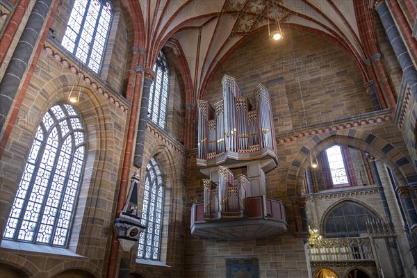 Bach organ on the east wall of the north transept of St. Peter's Cathedral