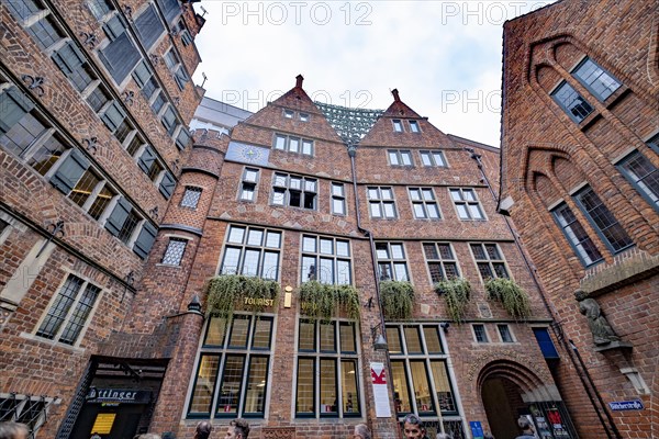 House of the Glockenspiel in Boettcherstrasse in the Old Town of Bremen