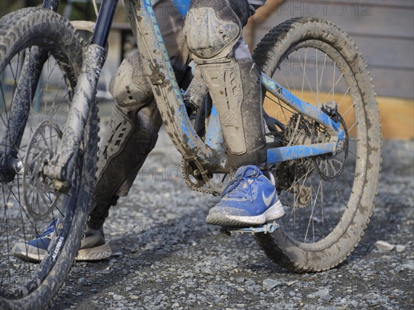 Dirty bike at the Bikepark Hahnenklee in the Harz Mountains