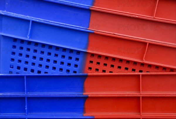 Colourful transport boxes for fish