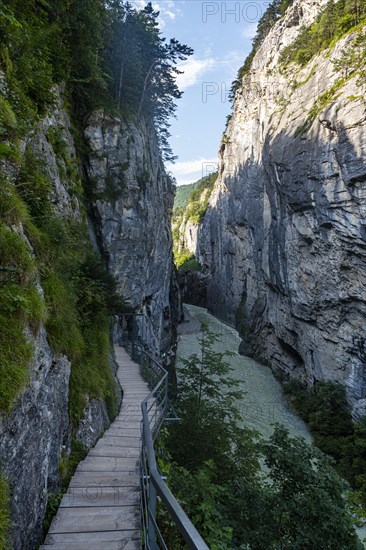 River Aare flowing through the Aare gorge