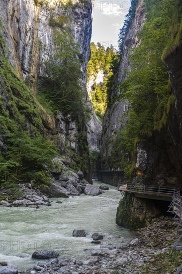 River Aare flowing through the Aare gorge