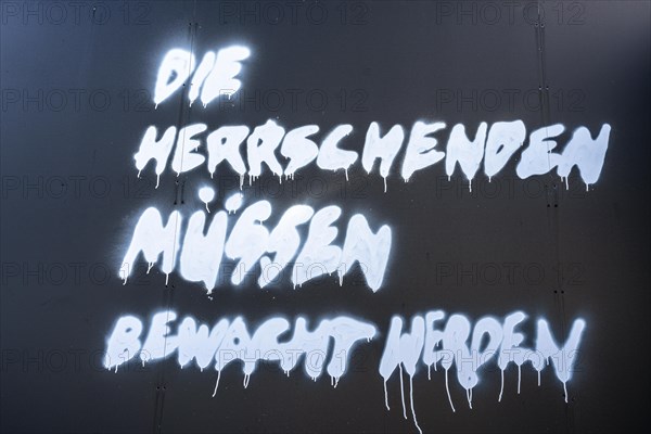 Slogan at the entrance of the Temporary 360 Degree Panorama Installation at Checkpoint Charlie