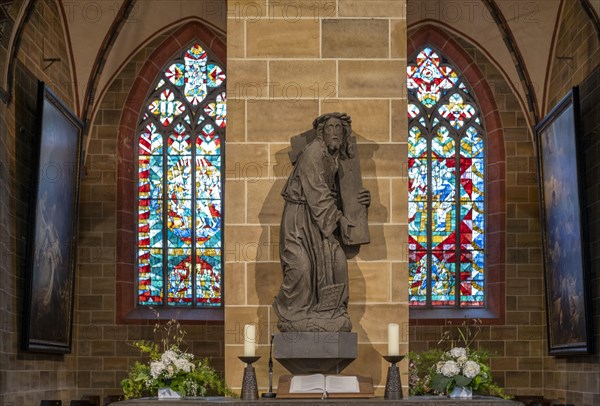 Christ carrying the cross on an altar of St. Peter's Cathedral