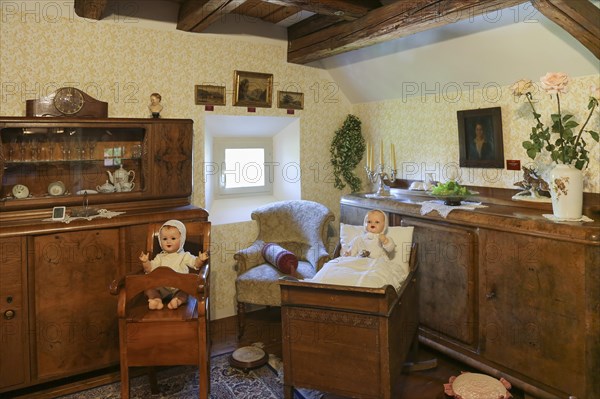 Living room with dolls