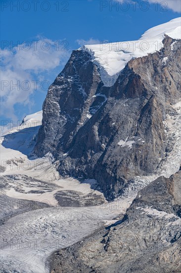 Mountains and Glacier on the Pennine Alps