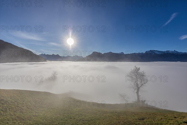 Sea of fog over the Vitznau region