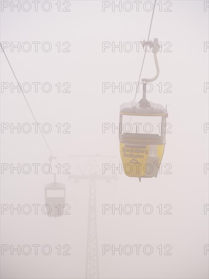 Bocksberg cable car disappears in the fog