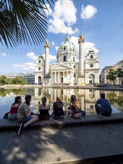 St. Charles Church with fountain