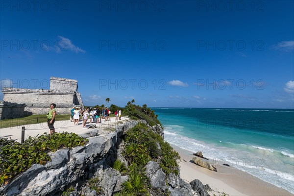 Pre-Columbian Mayan walled city Tulum