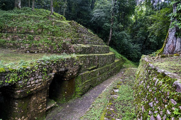 Archeological Maya site Yaxchilan in the jungle of Chiapas