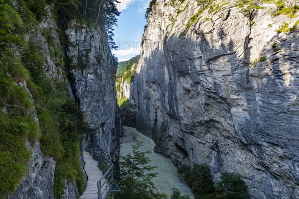 River Aare flowing through the Aare gorge