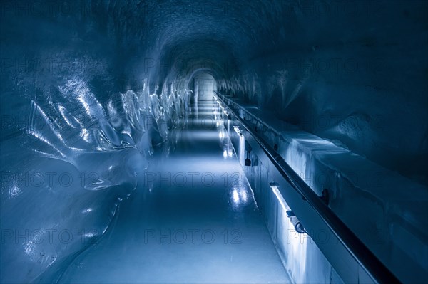 Ice tunnel in the Glacier world of the Jungfraujoch