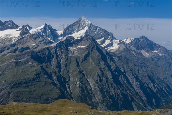 Mountains and Glacier on the Pennine Alps