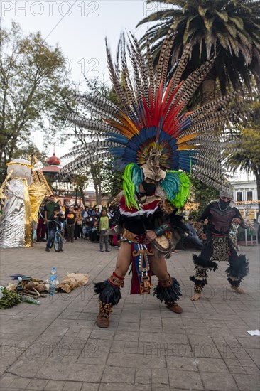 Tzotzil dancers performing for tourists