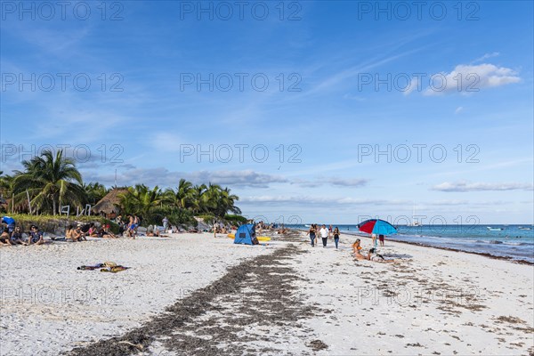 White sand beach in Tulum