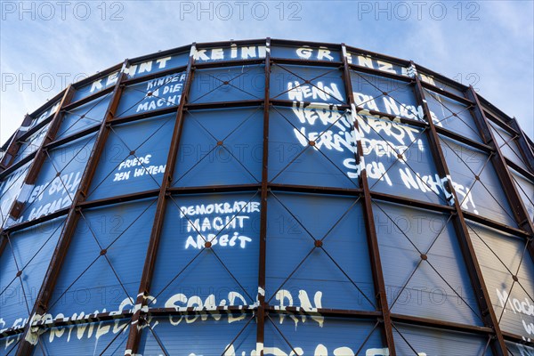 Temporary 360 degree panorama installation at Checkpoint Charlie